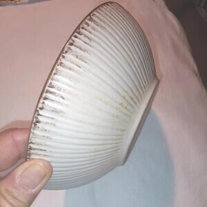 Everyday Gibson Ribbed 7" Stoneware bowl, pottery